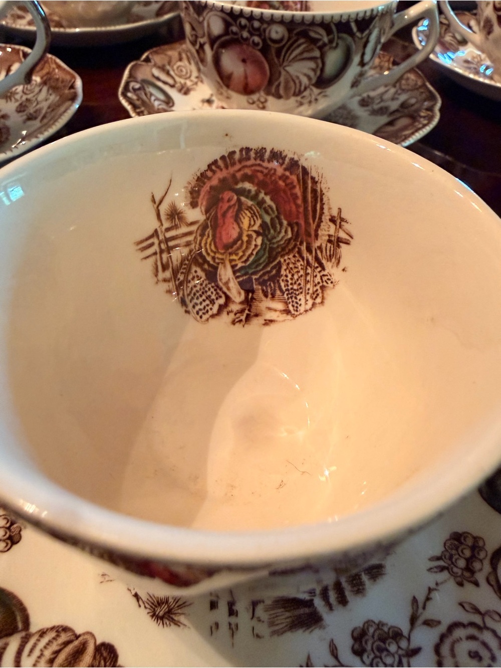 Johnson Brothers His Majesty Turkey, Fruits, Nuts Cup and Sauer, Made in England - Picture 11 of 16